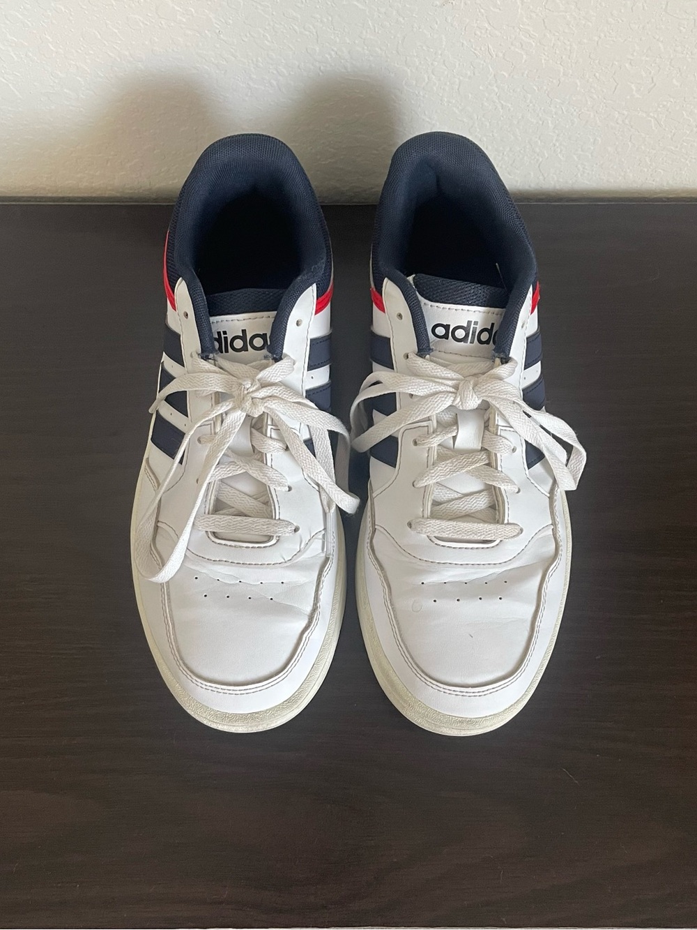 Adidas Hoops 3.0 Low Classic Vintage White Navy Red Men’s Size 8